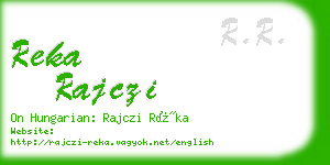 reka rajczi business card